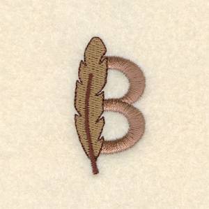 Picture of Feather Letter B Machine Embroidery Design