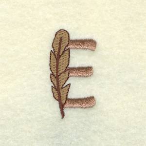 Picture of Feather Letter E Machine Embroidery Design