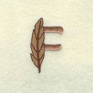 Picture of Feather Letter F Machine Embroidery Design