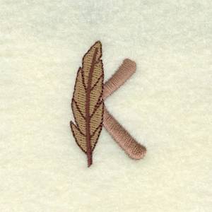 Picture of Feather Letter K Machine Embroidery Design