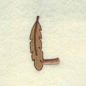 Picture of Feather Letter L Machine Embroidery Design