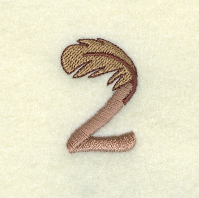 Feather Number 2 Machine Embroidery Design