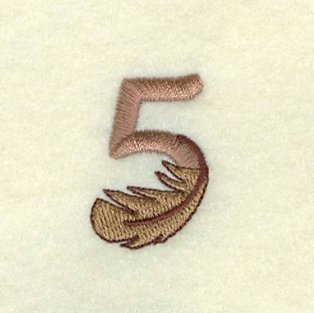 Picture of Feather Number 5 Machine Embroidery Design