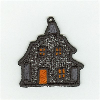 Haunted House Lace Machine Embroidery Design