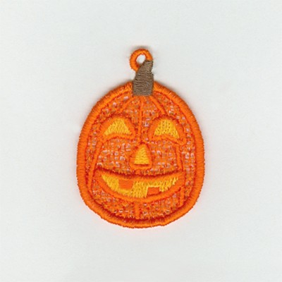 Carved Pumpkin Lace Machine Embroidery Design