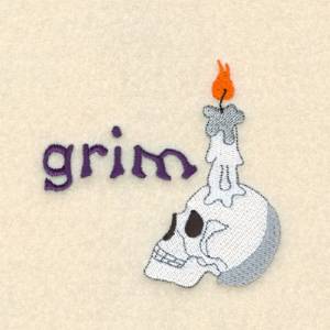 Picture of Grim Skull Machine Embroidery Design