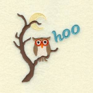 Picture of Owl Hoo Machine Embroidery Design
