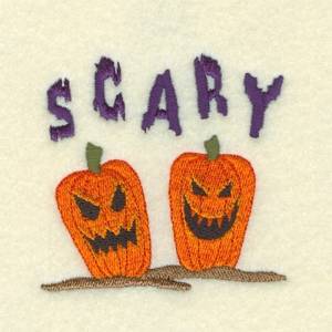 Picture of Scary Jack-o-lanterns Machine Embroidery Design