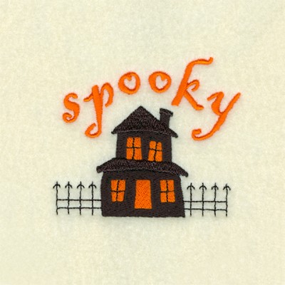 Spooky House Machine Embroidery Design