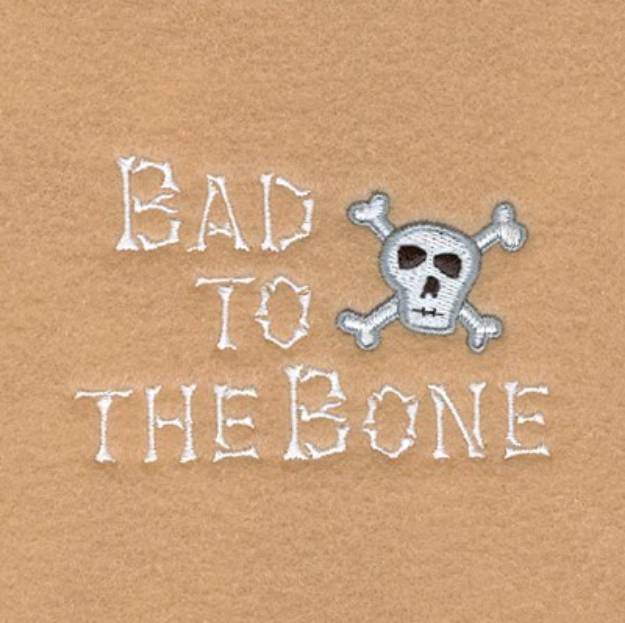 Picture of Bad To the Bone Machine Embroidery Design