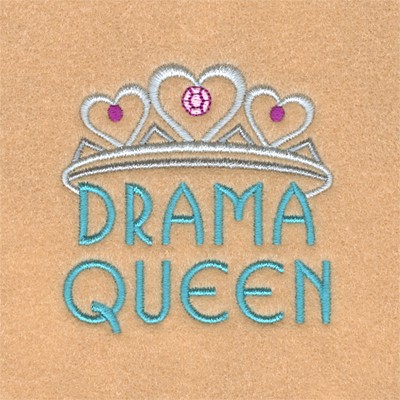 Drama Queen Machine Embroidery Design