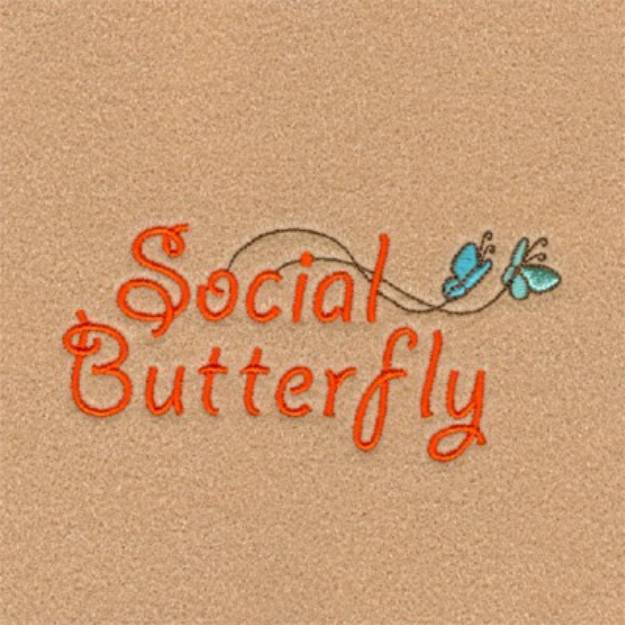 Picture of Social Butterfly Machine Embroidery Design