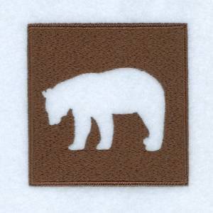 Picture of Bear Woodland Square Machine Embroidery Design