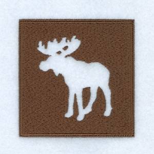 Picture of Moose Woodland Square Machine Embroidery Design