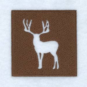 Picture of Buck Woodland Square Machine Embroidery Design