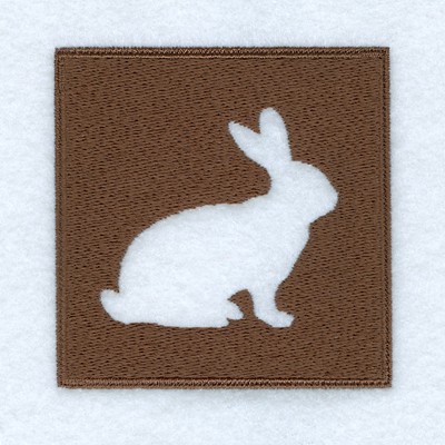 Rabbit Woodland Square Machine Embroidery Design