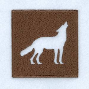 Picture of Wolf Woodland Square Machine Embroidery Design