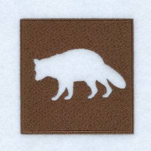 Picture of Raccoon Woodland Square Machine Embroidery Design