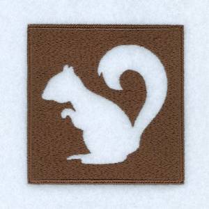Picture of Squirrel Woodland Square Machine Embroidery Design
