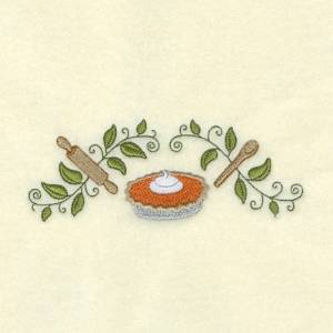 Picture of Pumpkin Pie Border Machine Embroidery Design