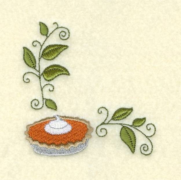 Picture of Pumpkin Pie Corner Machine Embroidery Design