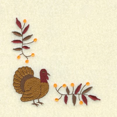 Turkey Corner Machine Embroidery Design