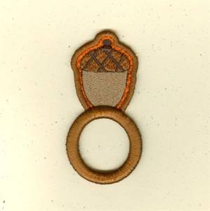 Picture of Acorn Napkin Ring Machine Embroidery Design