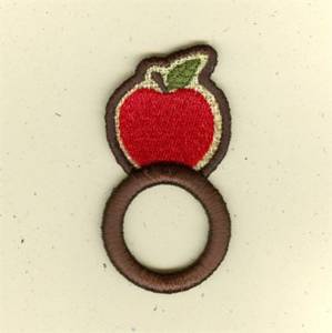 Picture of Apple Napkin Ring Machine Embroidery Design