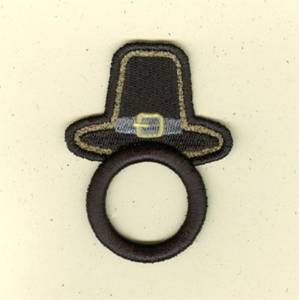 Picture of Pilgrim Hat Napkin Ring Machine Embroidery Design
