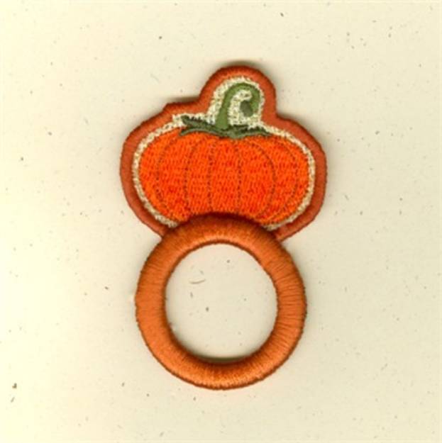 Picture of Pumpkin Napkin Ring Machine Embroidery Design