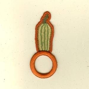 Picture of Squash Napkin Ring Machine Embroidery Design