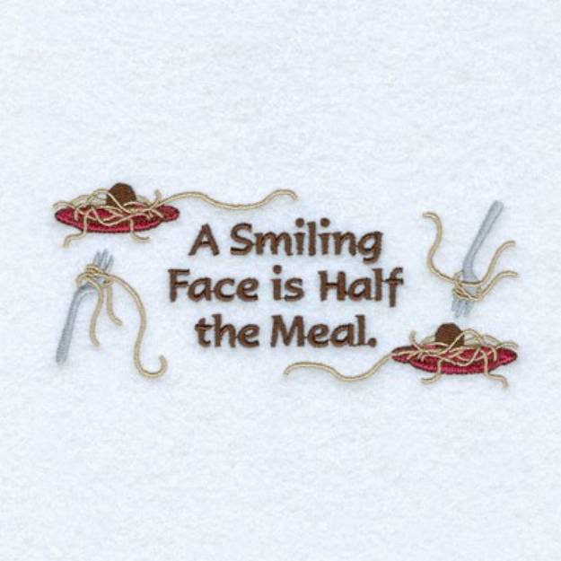 Picture of A Smiling Face Machine Embroidery Design