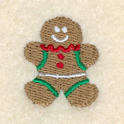 Mini Gingerbread Man Machine Embroidery Design