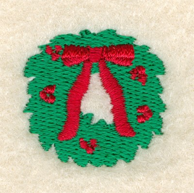 Mini Christmas Wreath Machine Embroidery Design