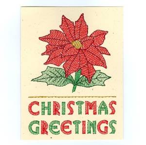Picture of Christmas Greetings Card Machine Embroidery Design