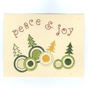 Picture of Peace  & Joy Card Machine Embroidery Design