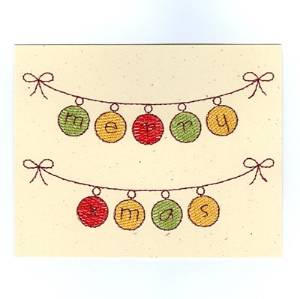 Picture of Merry Xmas Card Machine Embroidery Design