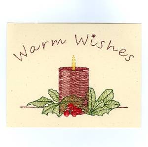 Picture of Warm Wishes Card Machine Embroidery Design