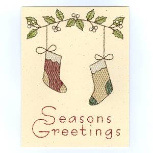 Picture of Seasons Greetings Card Machine Embroidery Design