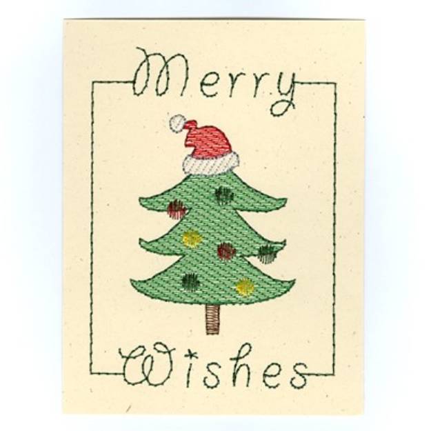Picture of Merry Wishes Card Machine Embroidery Design