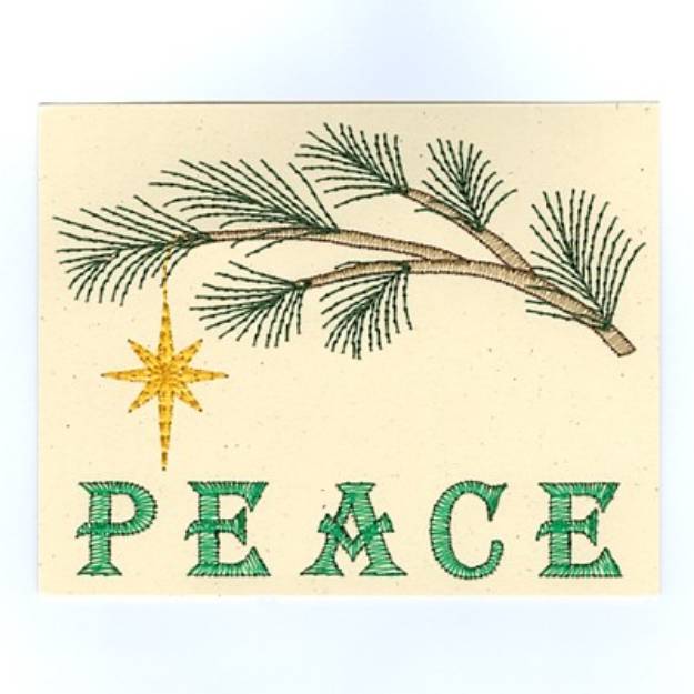 Picture of Peace Card Machine Embroidery Design