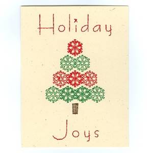 Picture of Holiday Joys Card Machine Embroidery Design