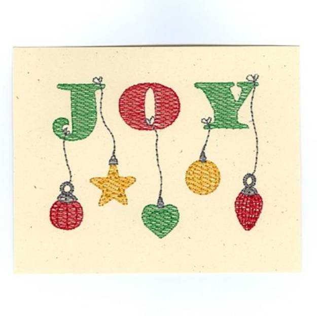 Picture of Joy Card Machine Embroidery Design