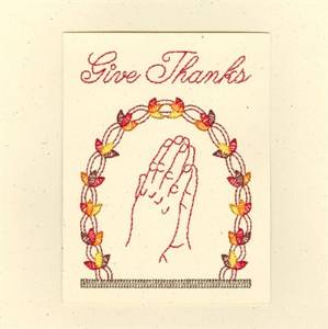Picture of Give Thanks Card Machine Embroidery Design
