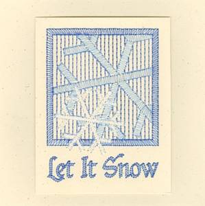 Picture of Let It Snow Card Machine Embroidery Design