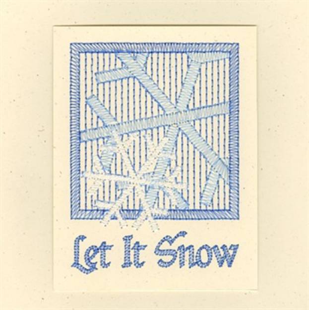 Picture of Let It Snow Card Machine Embroidery Design