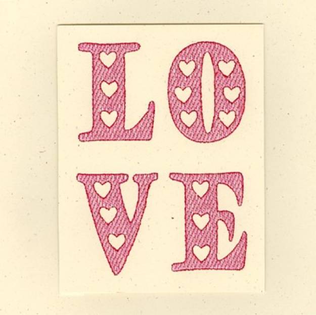 Picture of Love Card Machine Embroidery Design