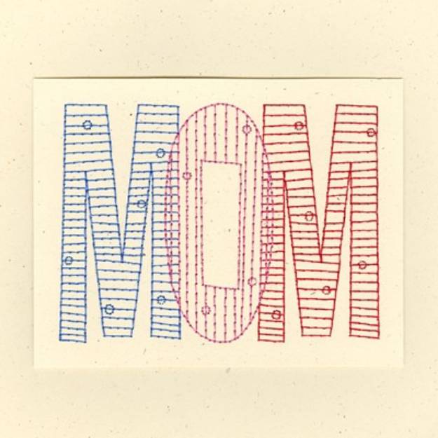 Picture of Mom Card Machine Embroidery Design