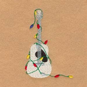 Picture of Christmas Guitar Machine Embroidery Design