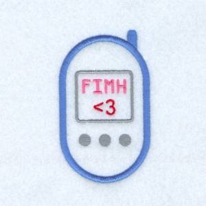 Picture of Text:  FIMH Machine Embroidery Design